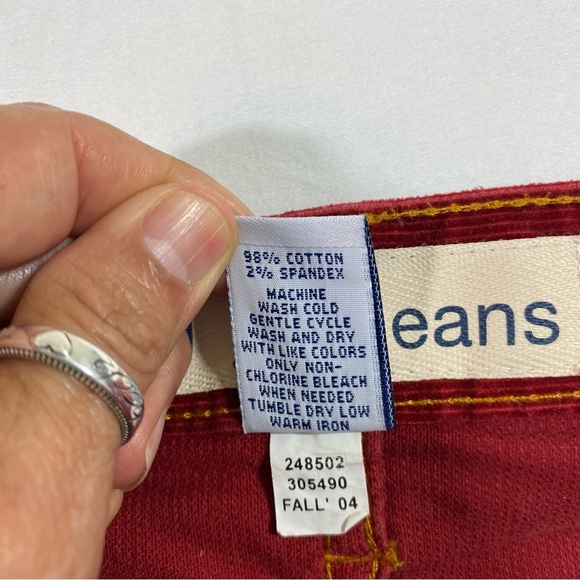 Gap Red Corduroy Mini Skirt Red Front Zip Mini Skirt With Pockets Sz 8 Skirt - Picture 3 of 5